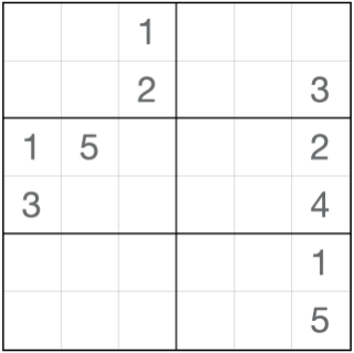 Sudoku anti-roi 6x6