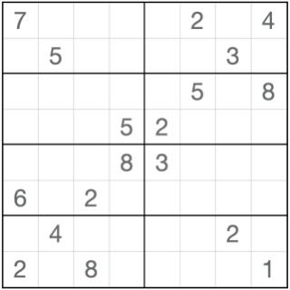Sudoku anti-roi8x8
