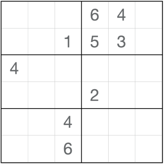 Sudoku anti-chevalier 6x6