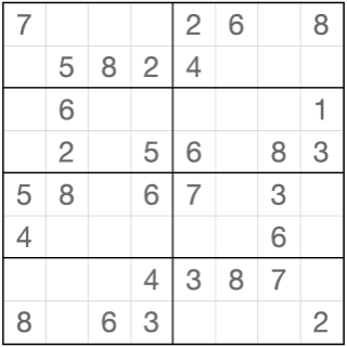 Sudoku anti-chevalier8x8