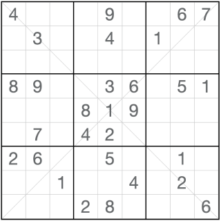 Sudoku diagonal anti-chevalier