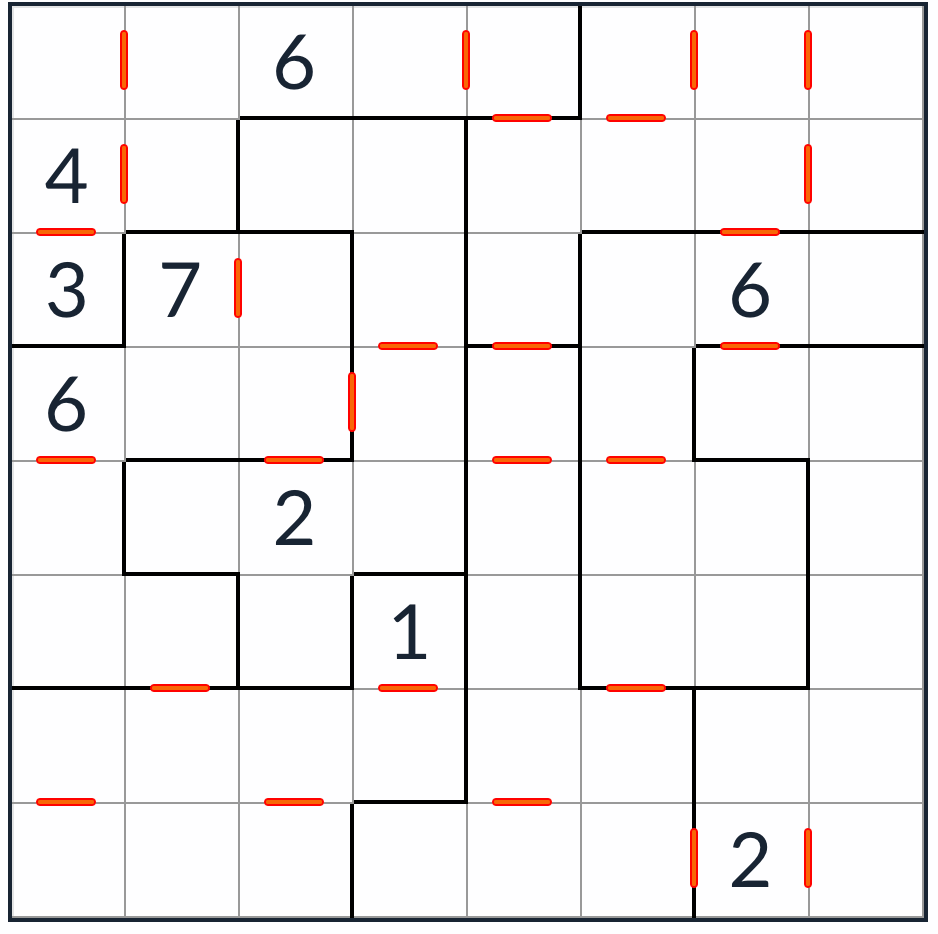 Anti-King Irrégulier consécutif Sudoku 8x8