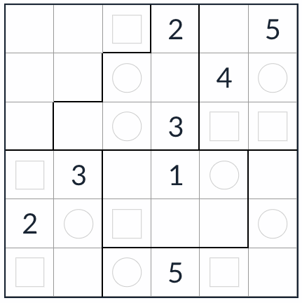 Anti-King irrégulier égal à Sudoku 6x6