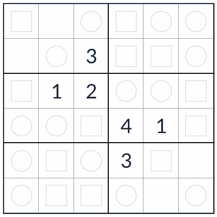 Anti-King Even-Odd Sudoku 6x6