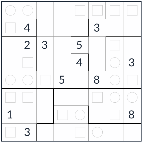 Anti-King irrégulier égal à Sudoku 8x8