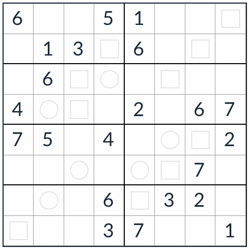 Anti-King uni-od Sudoku 8x8