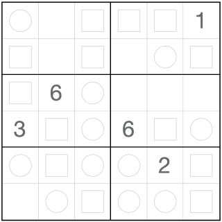 Sudoku pair-impair 6x6