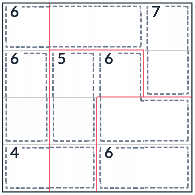 Tueur irrégulier Sudoku 4x4
