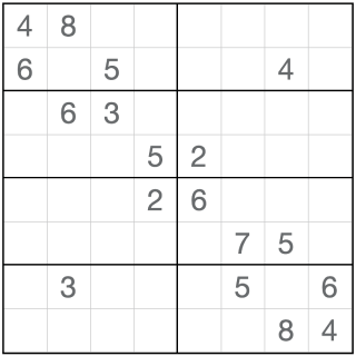 Sudoku non consécutif 8x8