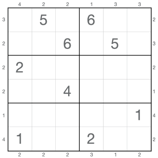 Sudoku gratte-ciel 6x6