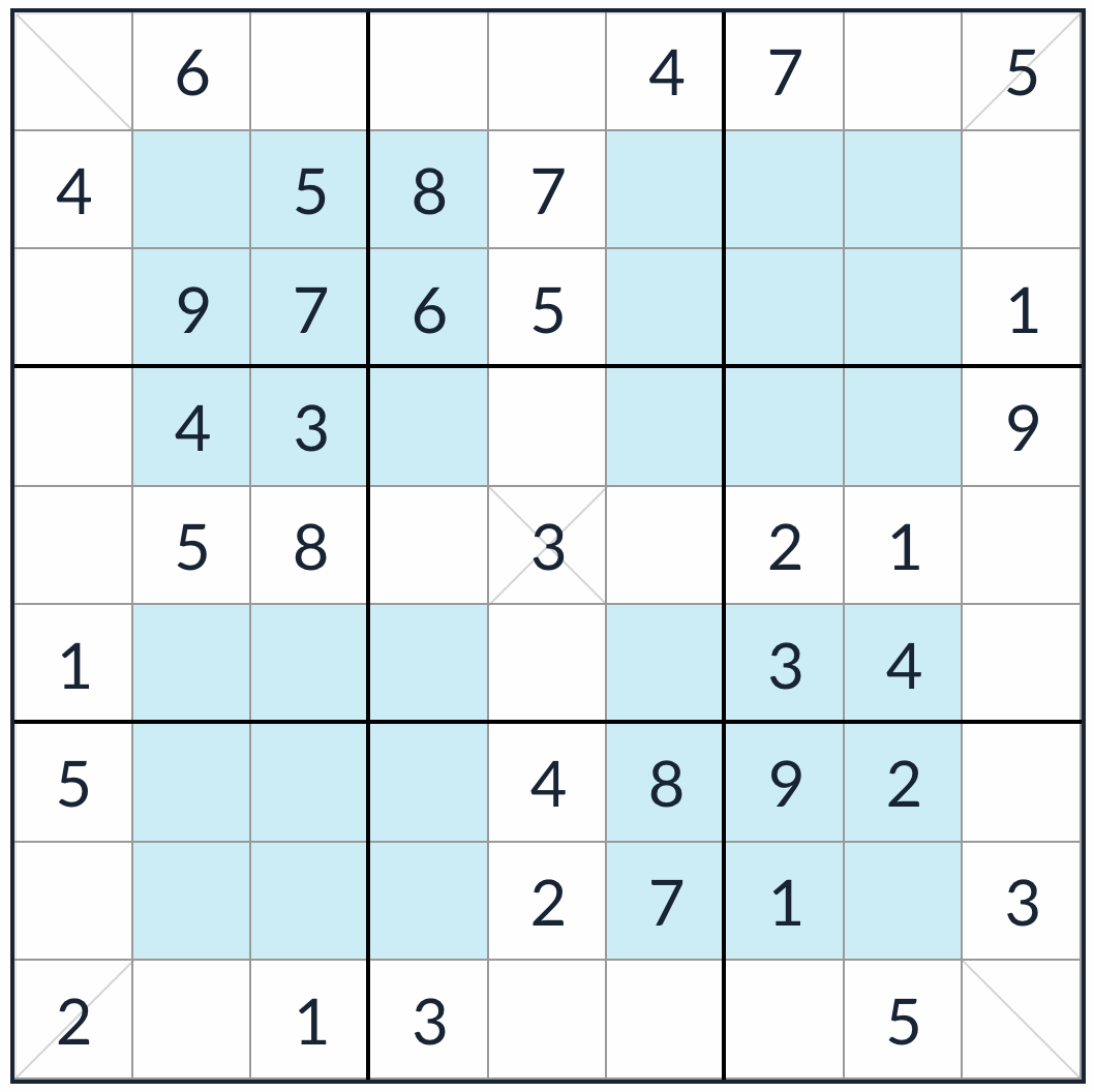Hyper Sudoku diagonal anti-roi