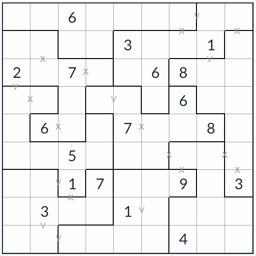 XV Sudoku irrégulier